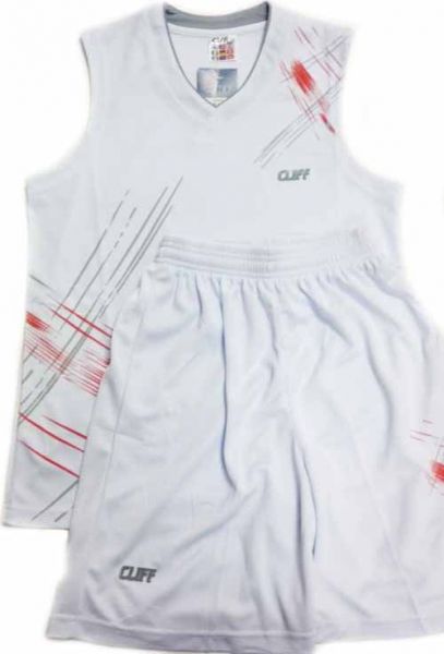 Комплект баскетбольной формы Cliff 3280 2XL 48-50 Белый