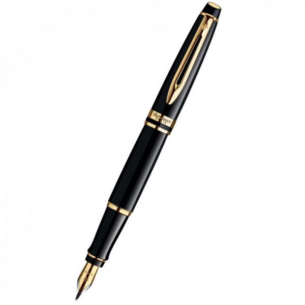 Ручка перьевая WATERMAN Expert 3 (S0951640) Black Laque GT (F) чернила: синий позолота 23К