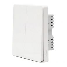 Умный выключатель Aqara Wall Switch двухклавишный, белый, [qbkg03lm]